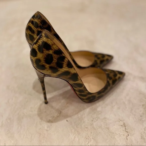 Christian Louboutin Tan and Black Stiletto Heels - Picture 3 of 10